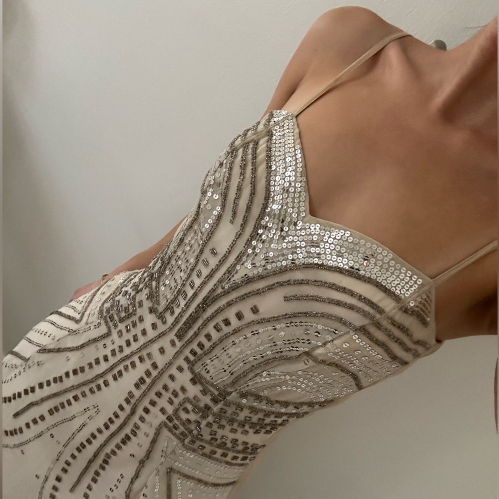Boston Proper Beaded Mini Dress